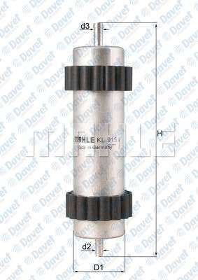 MAHLE KL915 Yakit Filtresi A6 2.0tdi 12->